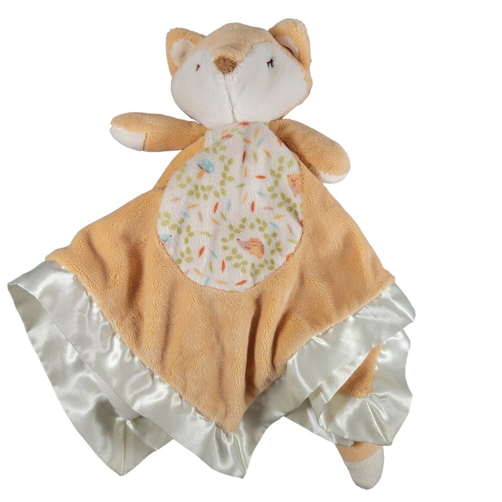 Douglas Baby Fox Lovey Security Blanket Woodland Mushrooms Satin Trim